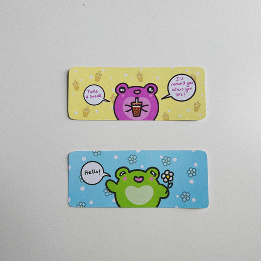 Froggy Theme Bookmarks (Set of Two)